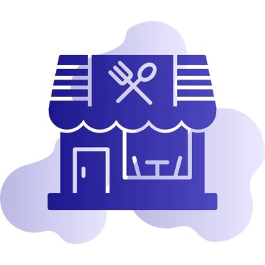 restoran simgesi web basit illüstrasyon