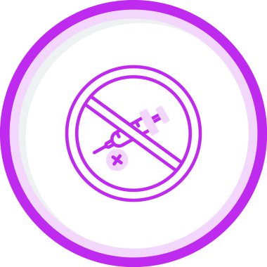 Uyuşturucu ikonu yok. Web simgesi vektör illüstrasyonu