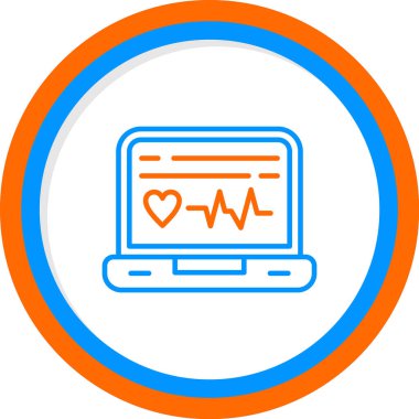 Düz biçimli kardiyoloji simgesi 