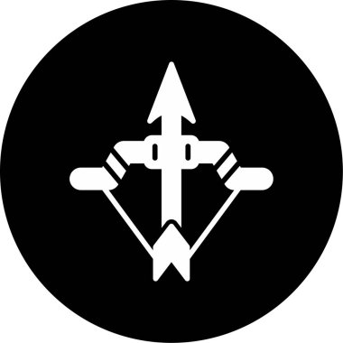 Okçuluk. Web simgesi basit illüstrasyon             