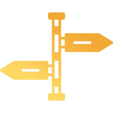 Yol İşaretinin vektör simgesi