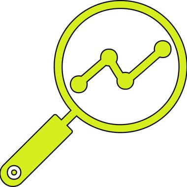 Analitik Araştırma. Web simgesi basit illüstrasyon             