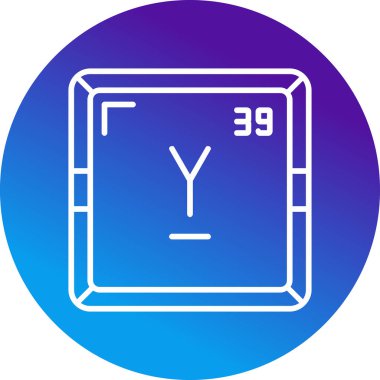 Yttrium modern simgesinin vektör illüstrasyonu                      