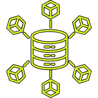 Büyük Veri vektör simgesi, basit illüstrasyon                  