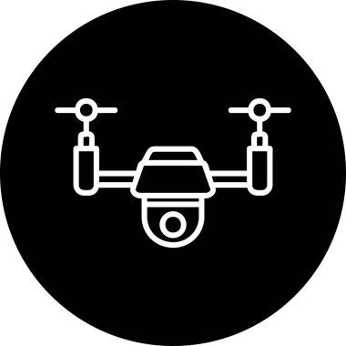 Drone simgesi vektör illüstrasyon tasarımı