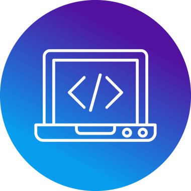 dizüstü bilgisayar simgesi, vektör illüstrasyonu basit tasarım