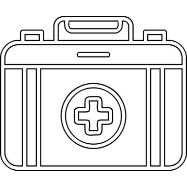 İlk yardım çantası vektör çizim 