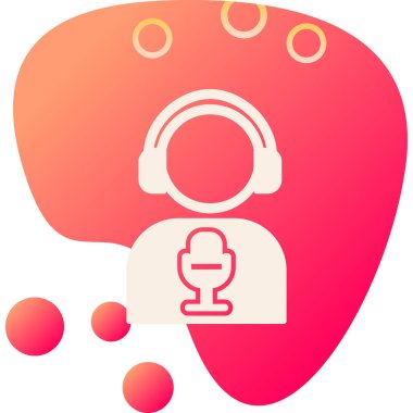 Dj web simgesi, vektör illüstrasyonu