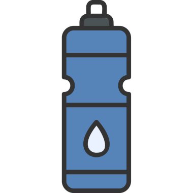 Su şişesi. Web simgesi basit illüstrasyon