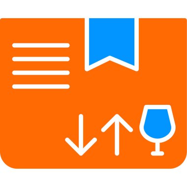 Kırılgan simge, vektör illüstrasyonu basit tasarım