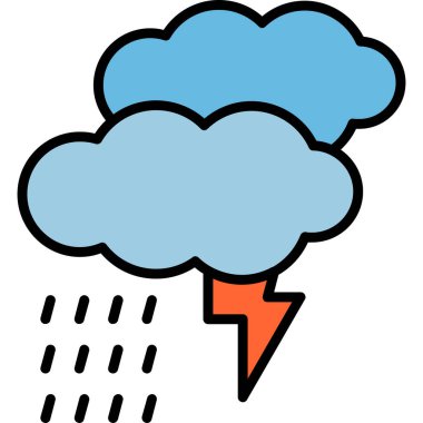 Fırtına web simgesi, vektör çizim 