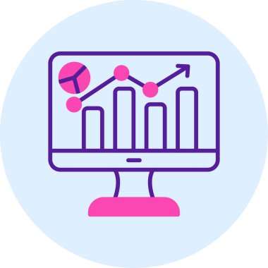 Analytics icon, vector illustration simple design