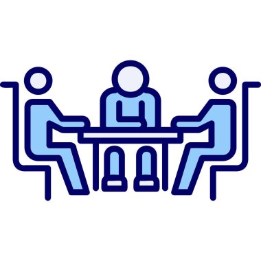 toplantı web simgesi vektör illüstrasyonu 