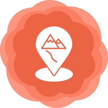 Harita simgesi, konum konsept vektör illüstrasyonu