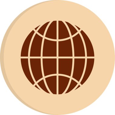 dünya simgesi web basit illüstrasyon