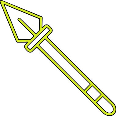 Mızrak simgesi vektör illüstrasyonu