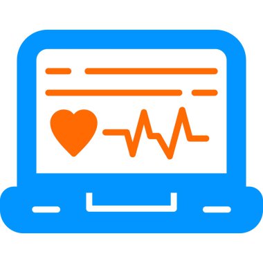 Düz biçimli kardiyoloji simgesi 