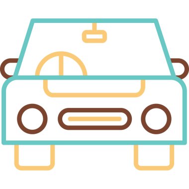 araba web simgesi basit illüstrasyon 