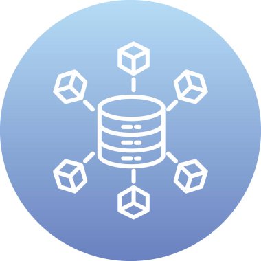 Büyük Veri vektör simgesi, basit illüstrasyon                  