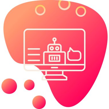 - Asistanım. Web simgesi basit illüstrasyon