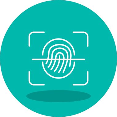 Parmak Tarayıcı Web simgesi, vektör illüstrasyonu