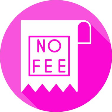 Ücret web simgesi vektör çizimi yok