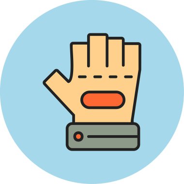 Eldiven simgesi, vektör illüstrasyonu basit tasarım