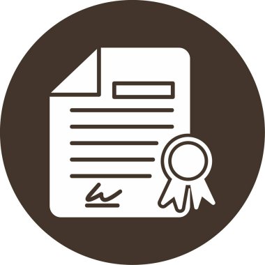 Diploma simgesi, vektör illüstrasyonu basit tasarım