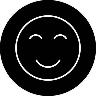 Gülümse. Web simgesi basit illüstrasyon