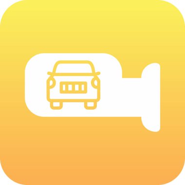 Yan Ayna ikonu vektör illüstrasyonu                      