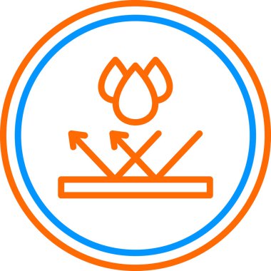 Su geçirmez ikon. Paket için suya dayanıklı sembol. 