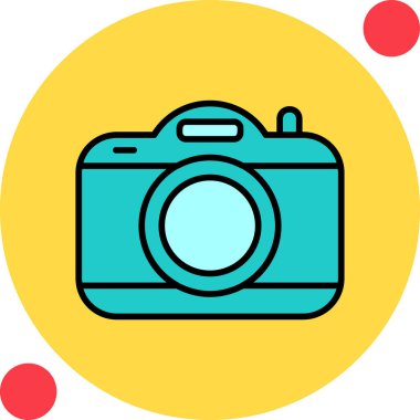 kamera simgesi, vektör illüstrasyonu basit tasarım