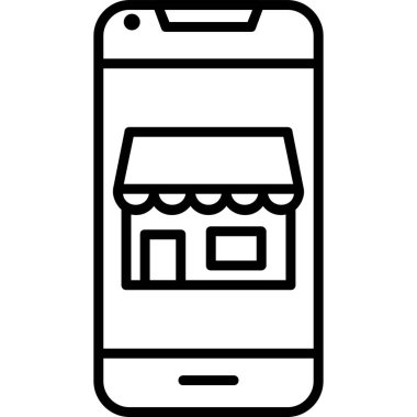 Akıllı telefon web simgesi, vektör illüstrasyonunda çevrimiçi rezervasyon