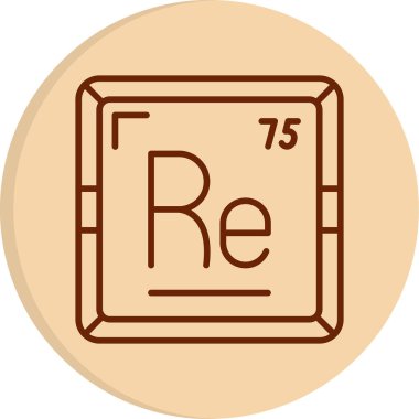Rhenium modern simgesinin vektör illüstrasyonu                      