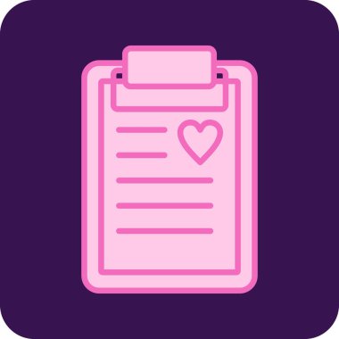 sağlık raporu simgesi vektör illüstrasyon 