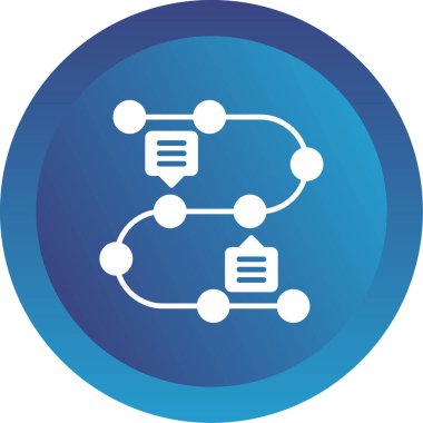 Zaman çizgisi modern simgesinin vektör illüstrasyonu       