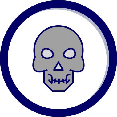 Kafatası. Web simgesi basit illüstrasyon