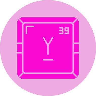 Yttrium modern simgesinin vektör illüstrasyonu                      