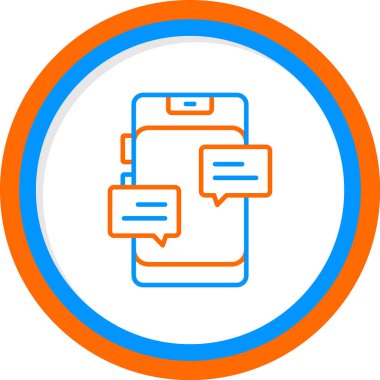 Sohbet baloncukları simgesi, vektör illüstrasyonu basit tasarım