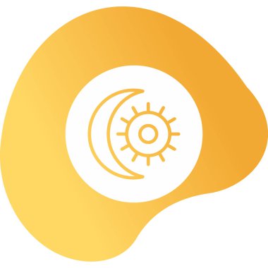Karanlık mod. Web simgesi basit illüstrasyon