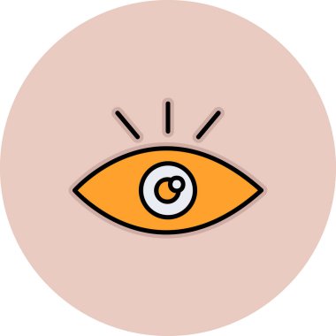 Göz. Web simgesi basit illüstrasyon 