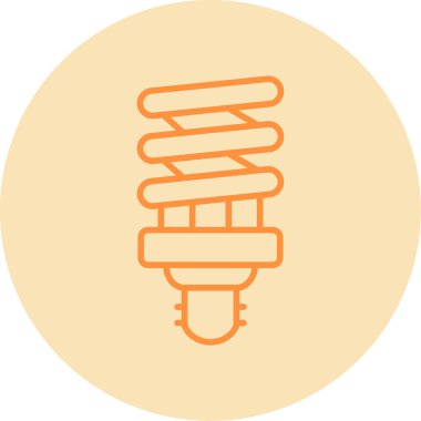 spiral ampul ikonu web basit illüstrasyon