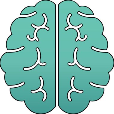 Beyin. Web simgesi basit illüstrasyon 