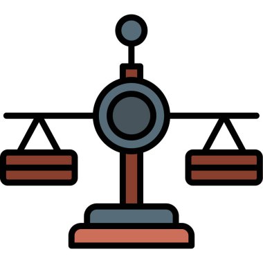 Ölçek simgesi, vektör illüstrasyonu basit tasarım