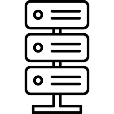 veritabanı. Web simgesi basit illüstrasyon 