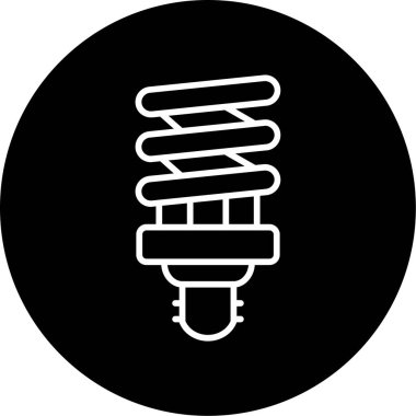 spiral ampul ikonu web basit illüstrasyon