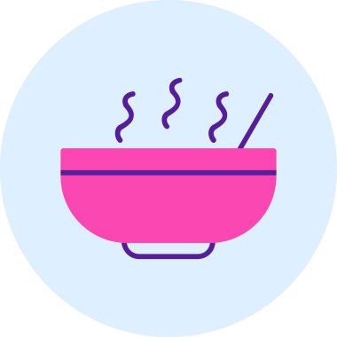 Kase çorba ağı basit illüstrasyon 