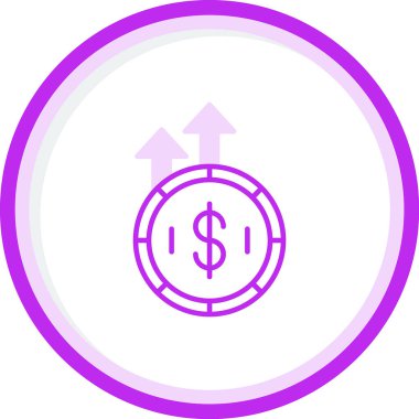 Enflasyon konsepti, dolar işareti, vektör çizimi