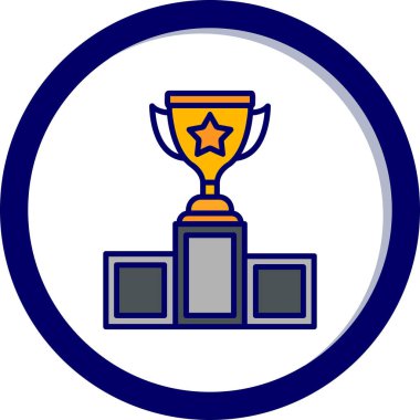 Kupa kabı vektör simgesi modern çizgi illüstrasyonu