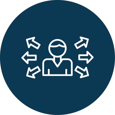 Çoklu görev ağ simgesi, vektör illüstrasyonu 